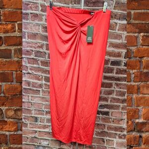 Women's WILD FABLE High Rise Twisted Midi Skirt Large